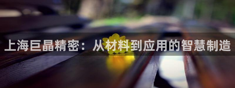 恒行招商老大诚挚 6ll5l：上海巨晶精密：从材料到应用的智