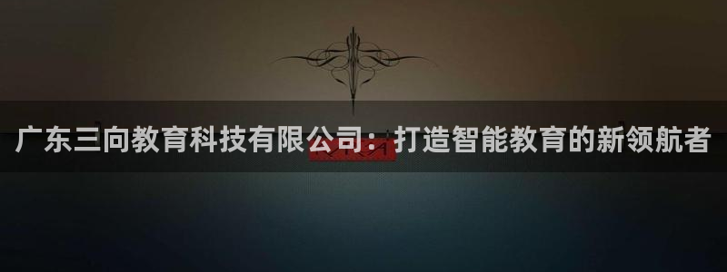 恒行2沈74OOO5：广东三向教育科技有限公司：打造智能教育