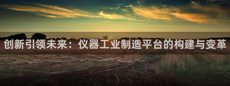 恒行娱乐掏沂74ooo5弛：创新引领未来：仪器工业制造平台的