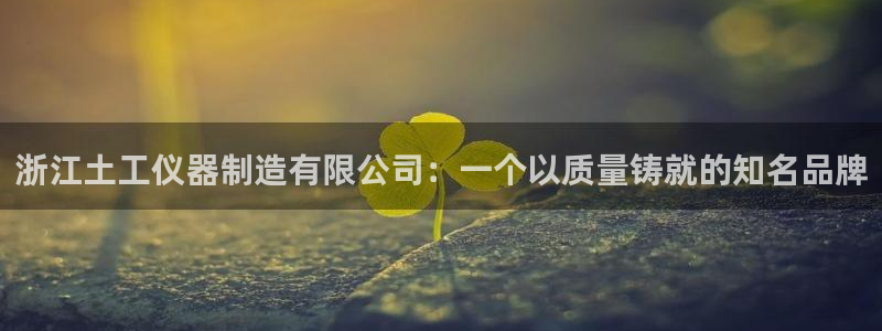 恒行2蒋74OOO5：浙江土工仪器制造有限公司：一个以质量铸