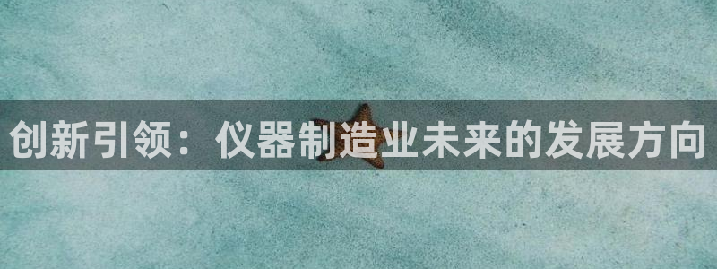 恒行2陈74OOO5：创新引领：仪器制造业未来的发展方向