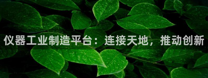 恒行娱乐冯74OOO5：仪器工业制造平台：连接天地，推动创新
